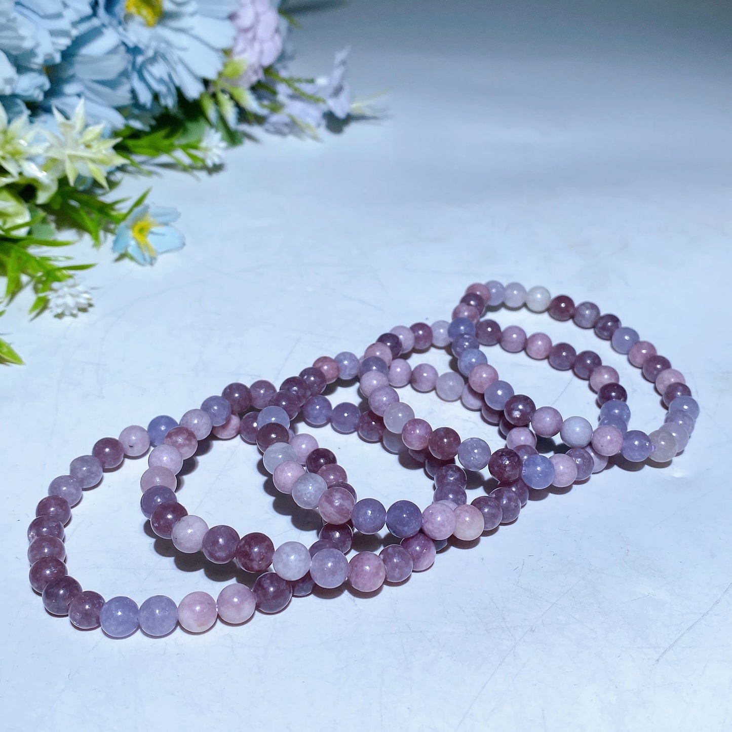 6mm Purple Mica Bracelet Crystal Healing Bulk Wholesale