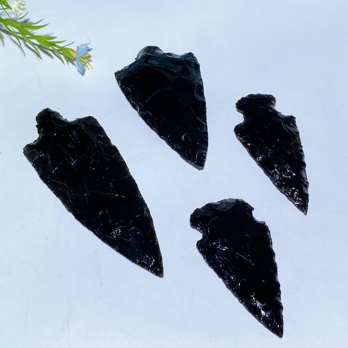 7-10cm Raw Black Obsidian Spear Head Carving Crystal Healing Bulk Wholesale