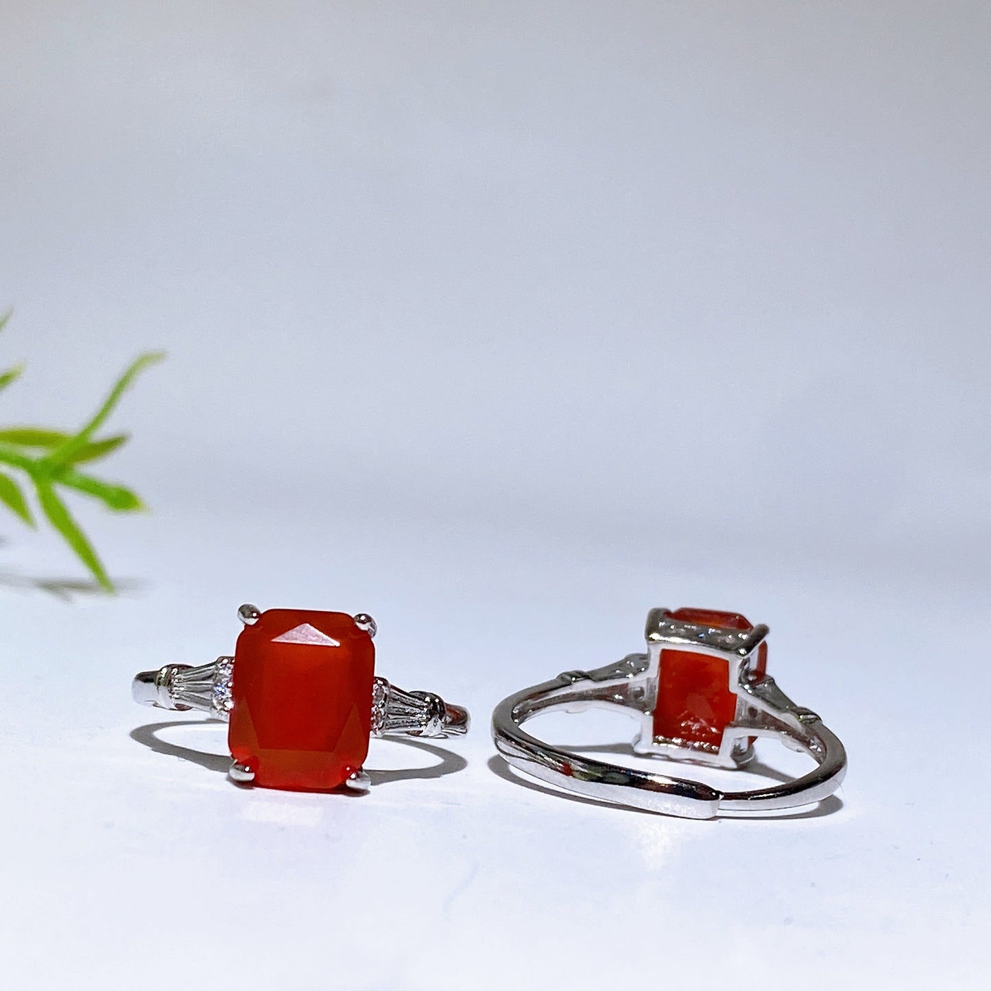 Cooper Silver Plated Carnelian Ring Crystal Healing Bulk Wholesale
