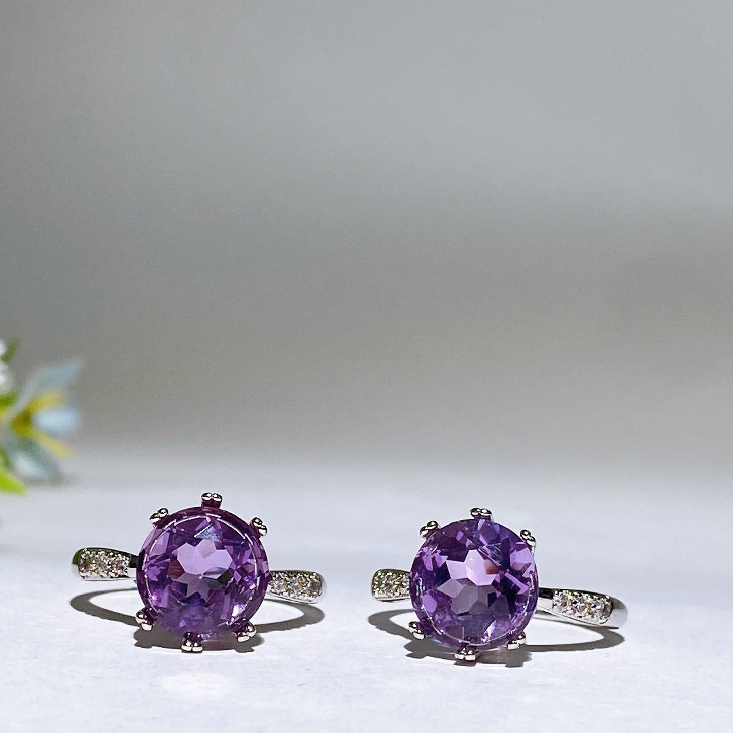 Cooper Silver Plated Crystal Ring Crystal Healing Bulk Wholesale