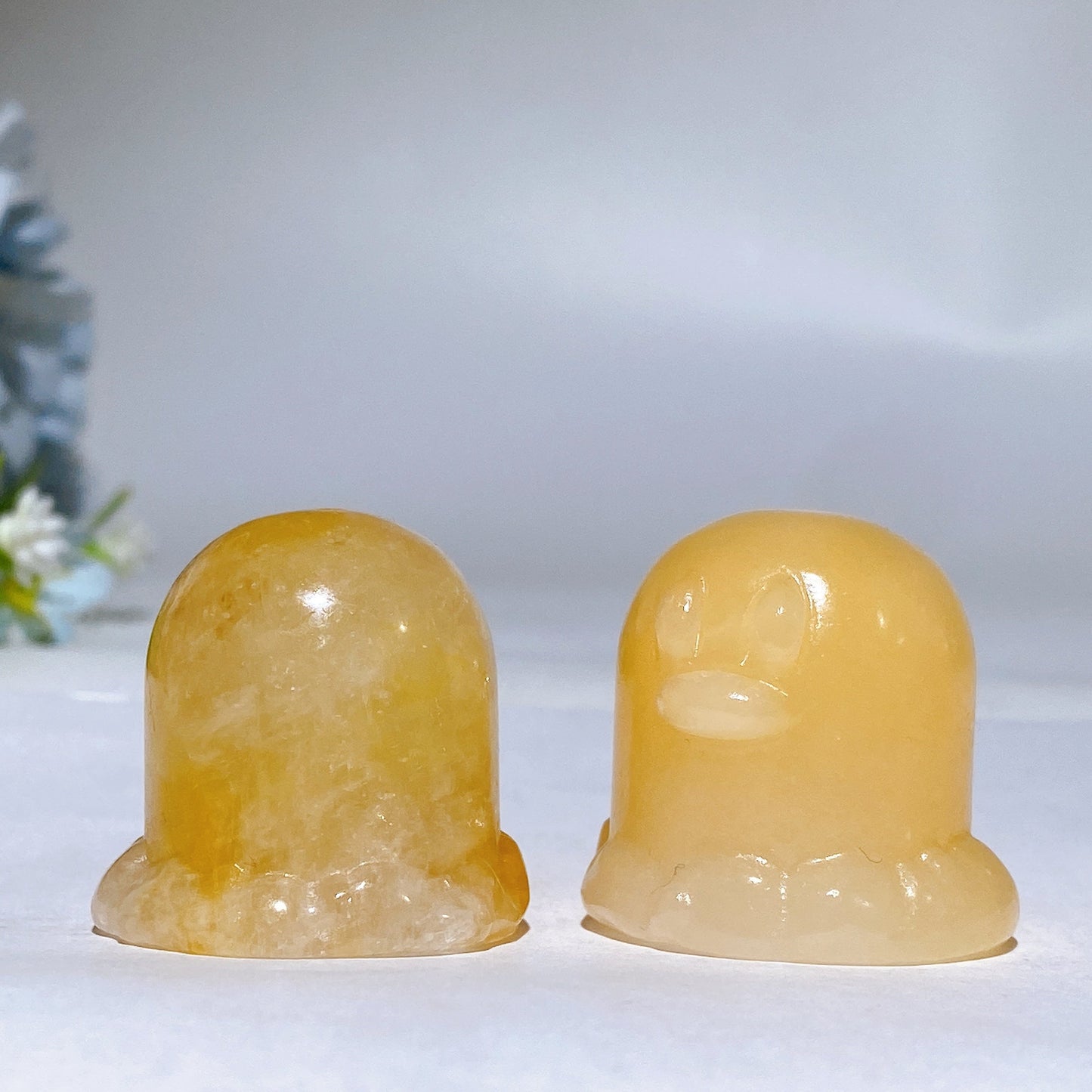 1.2" Golden Healer Orange Calcite Pokemon Diglett Carving Crystal Healing Bulk Wholesale
