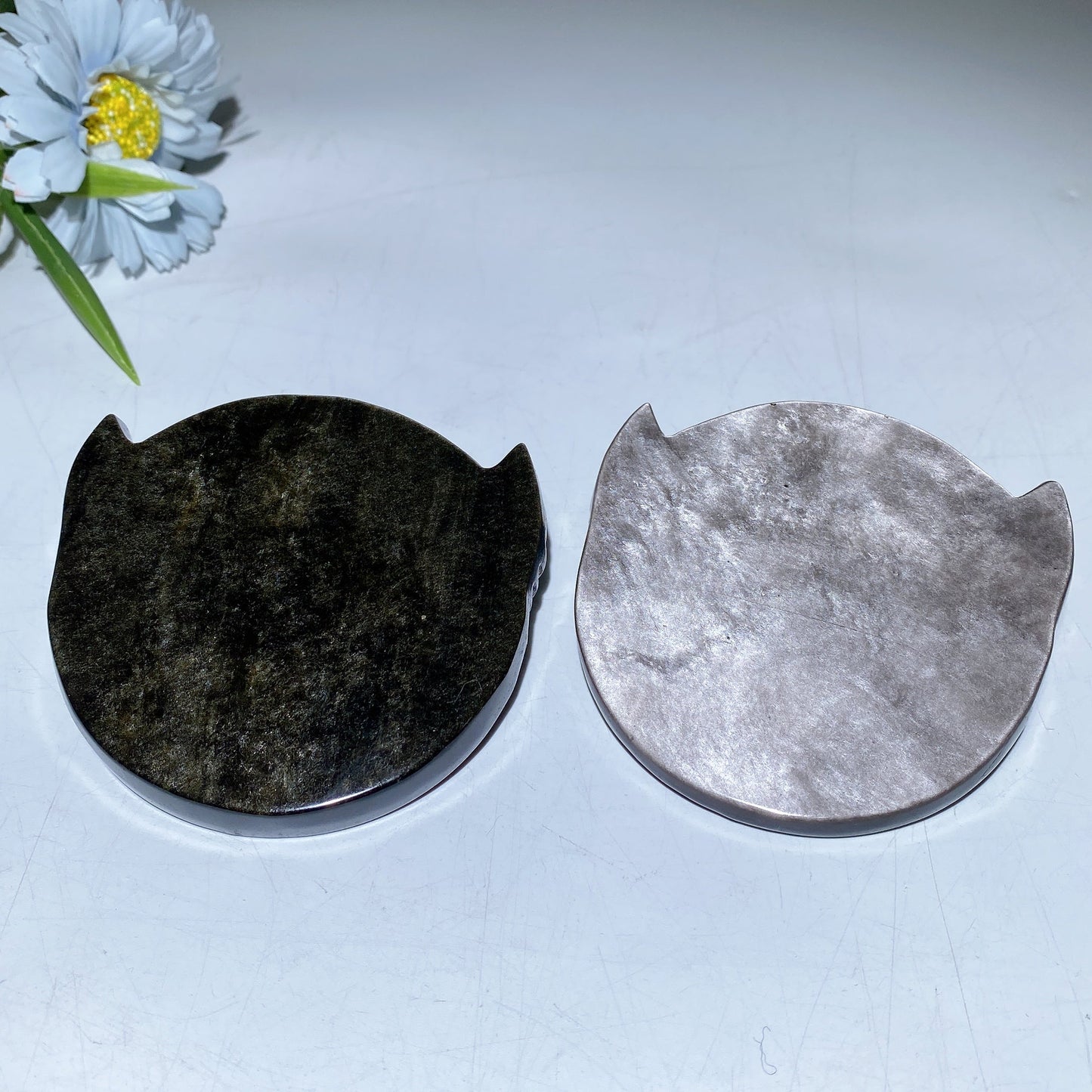 3.4" Golden Obsidian Silver Obsidian Insect Carving Crystal Healing Bulk Wholesale