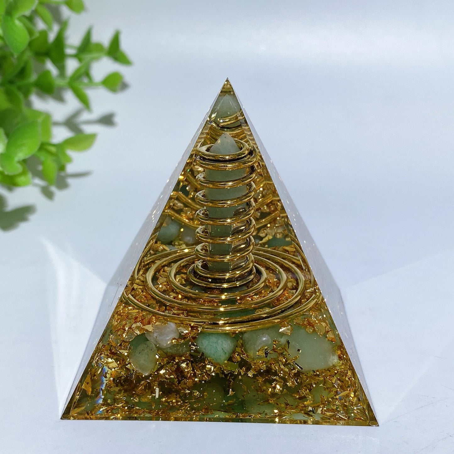 6cm Crystal Chips Resin Orgone Pyramid Carving Crystal Healing Bulk Wholesale