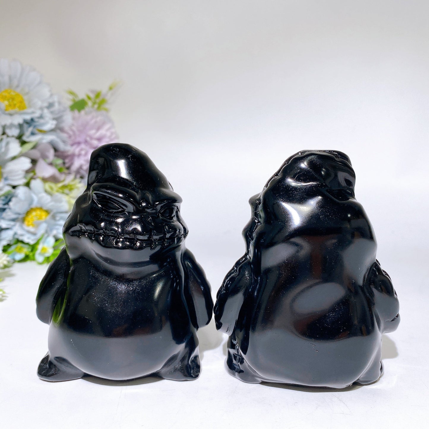 2.6"-4.0" Black Obsidian Oogie Boogie Carving Crystal Healing Bulk Wholesale
