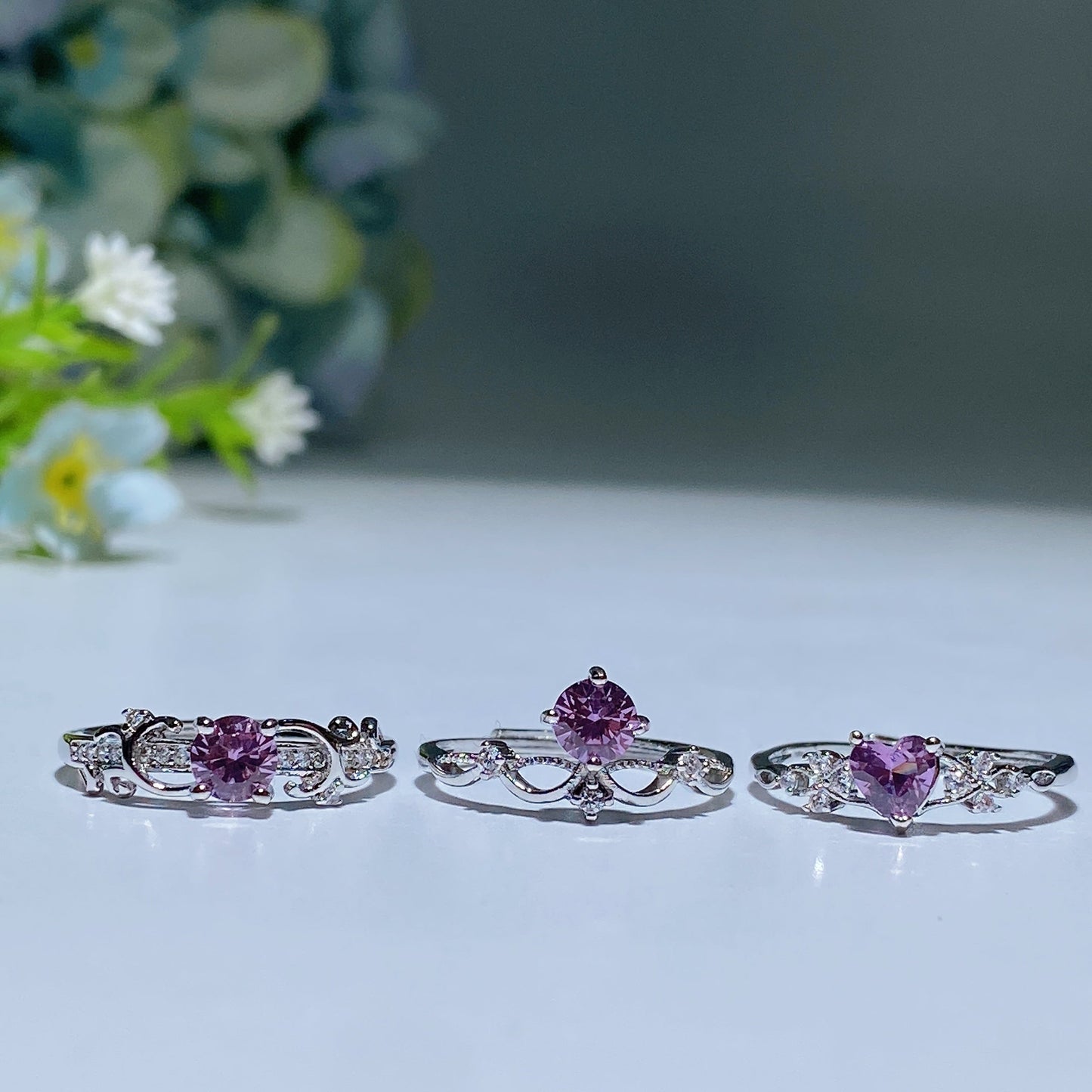 White Cooper Alexanderite Ring Crystal Healing Bulk Wholesale