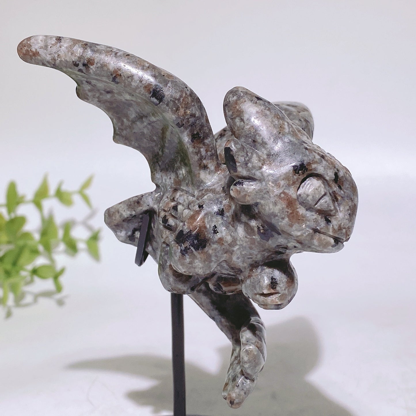 UV Reactive Yooperlite Toothless Carving with Stand Crystal Healing Bulk Wholesale