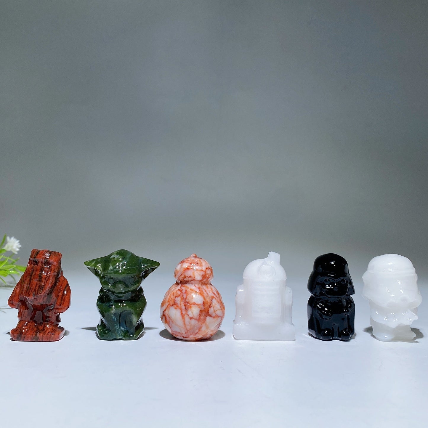 1.3" Crystal Star War Carving Set Crystal Healing Bulk Wholesale