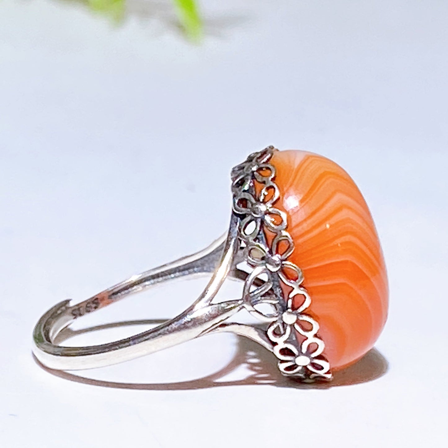 Sterling Silver Carnelian Ring Crystal Healing Bulk Wholesale
