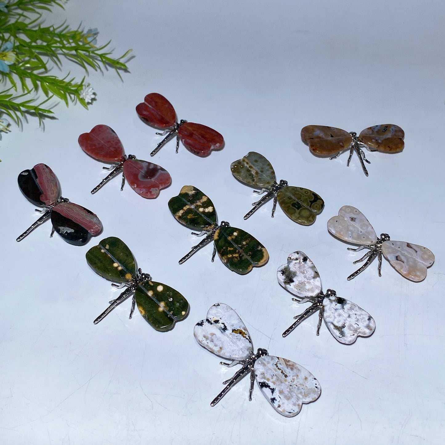 Ocean Jasper Dragonfly Carving Crystal Healing Bulk Wholesale