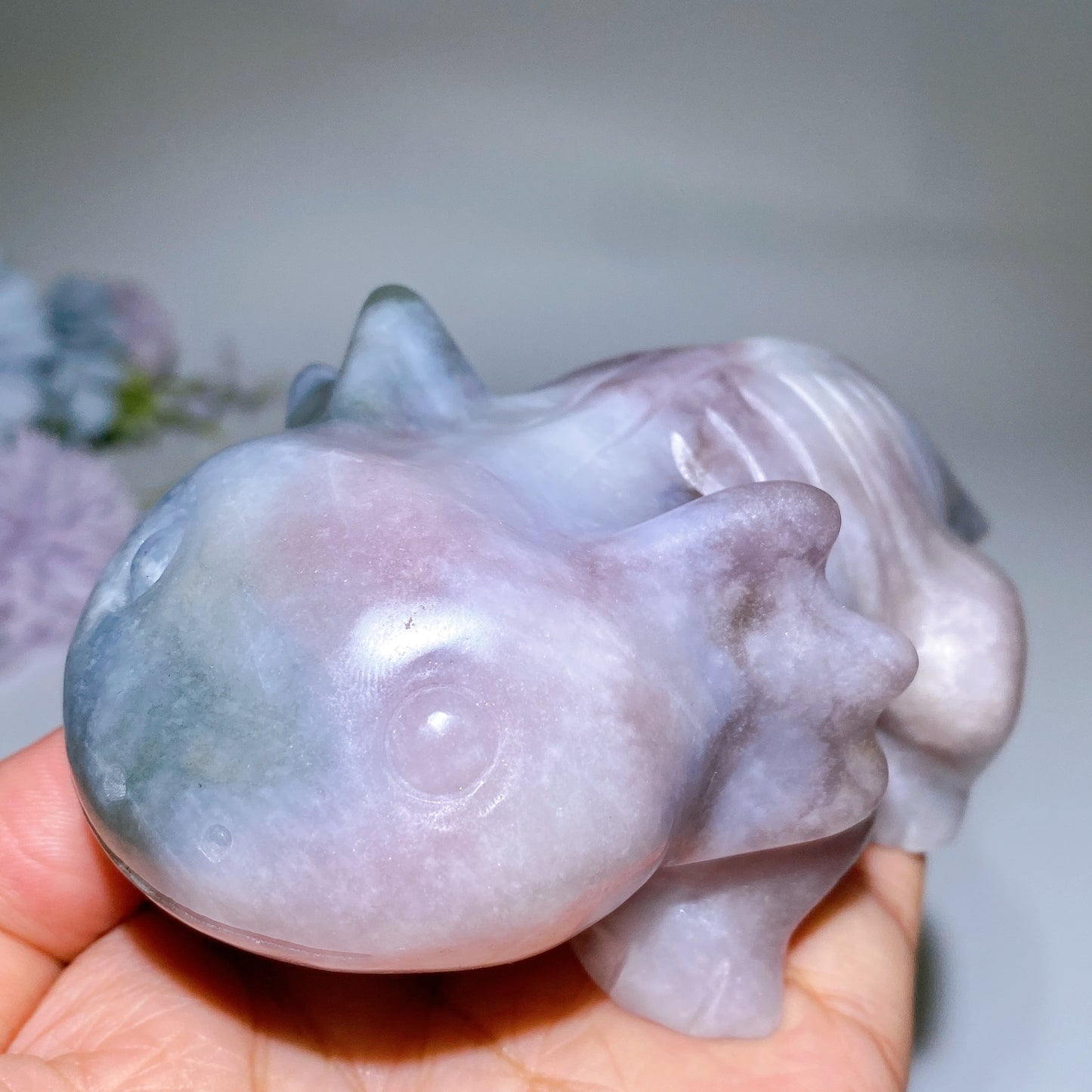 5.8" UV Reactive Sodalite Salamander Carving Crystal Healing Bulk Wholesale
