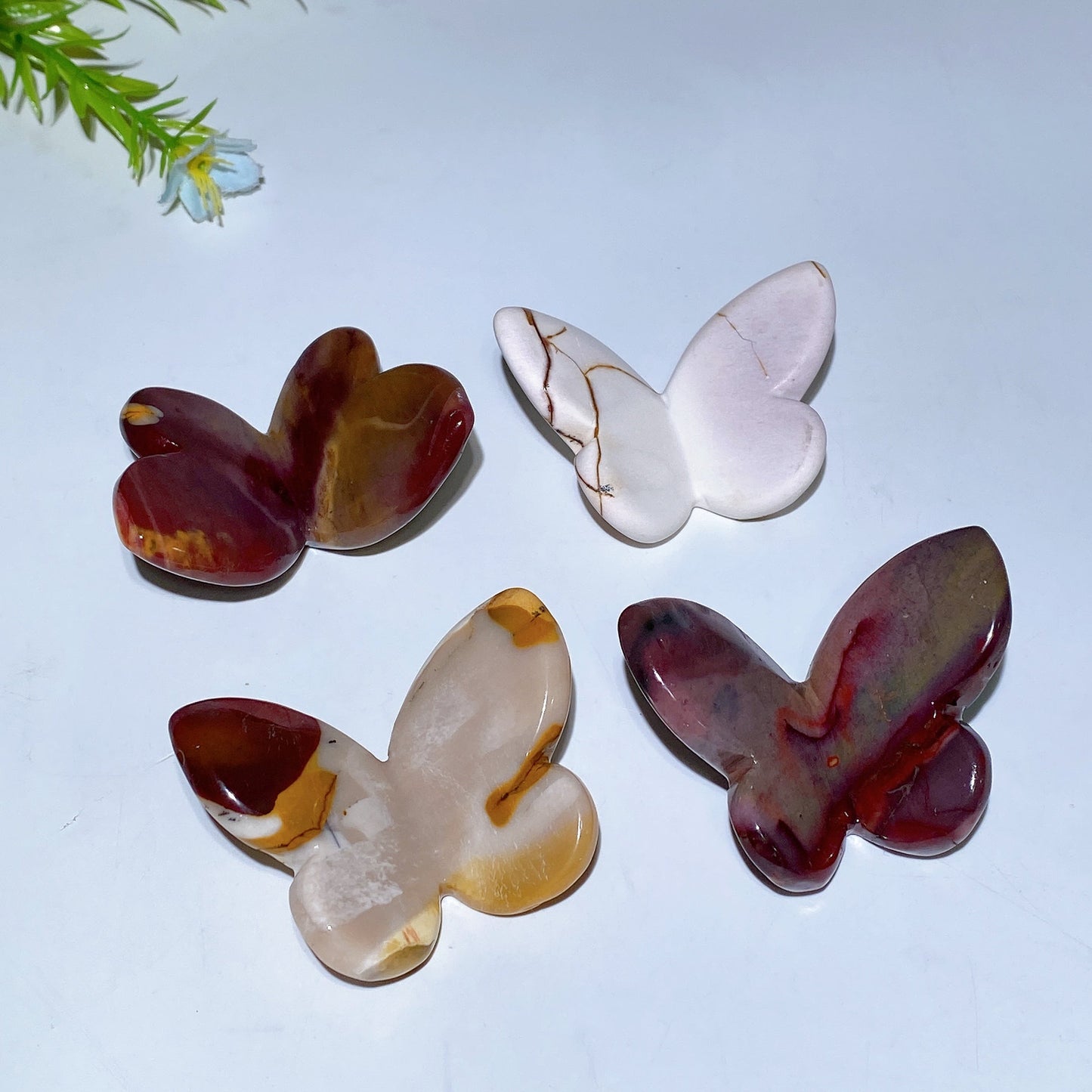 2.3" Rhodonite Mookite Butterfly Carving Crystal Healing Bulk Wholesale