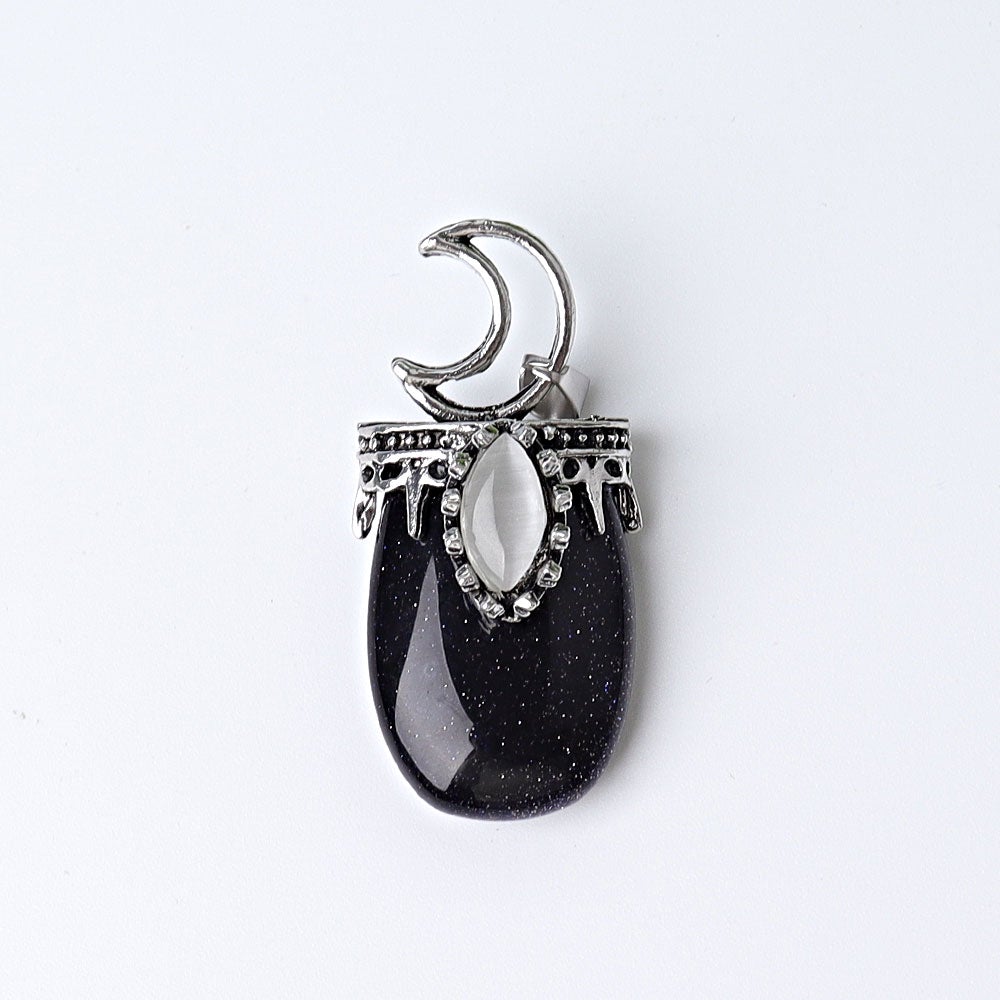 1.8" Crystal Pendant with Moon Decoration Wholesale Crystals USA