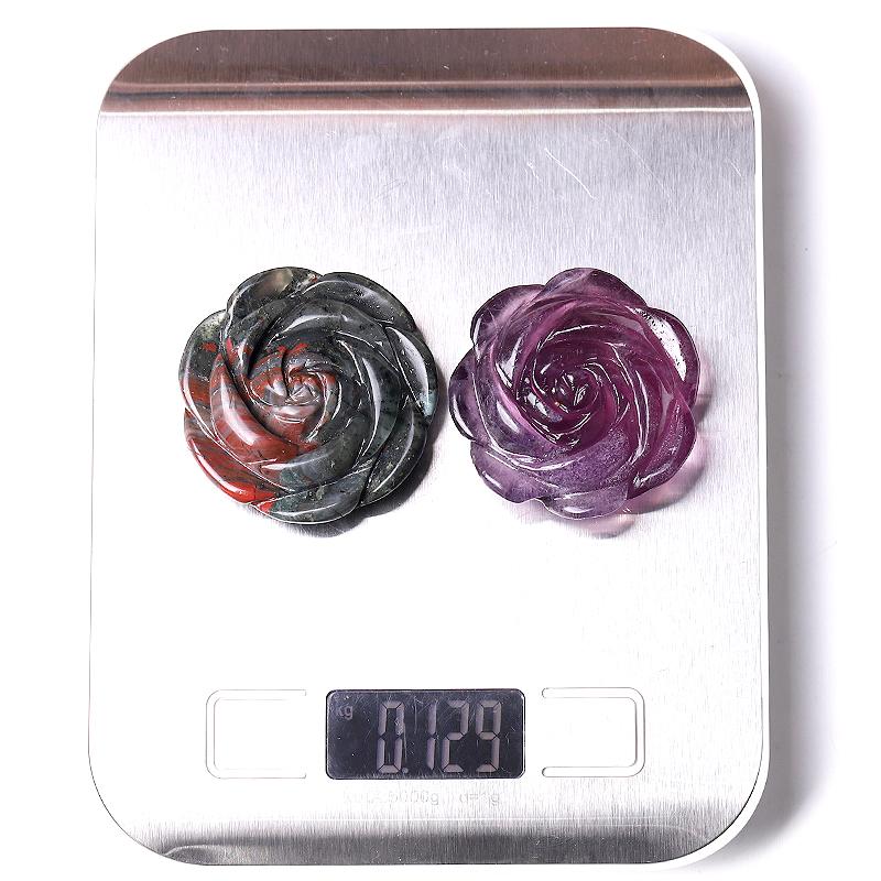 2" Rose Flower Crystal Carvings Wholesale Crystals USA
