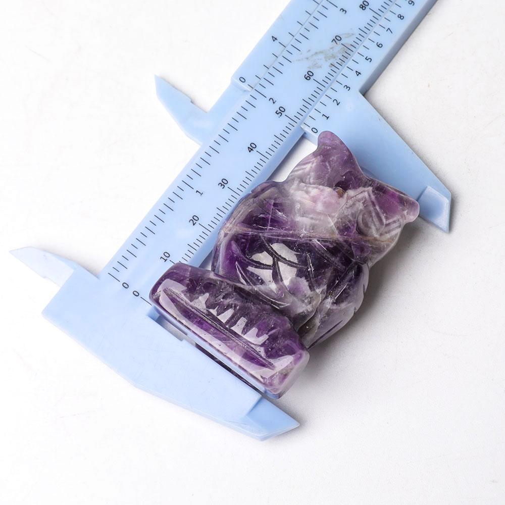 2.0" Amethyst Owl Figurine Crystal Carvings Wholesale Crystals USA