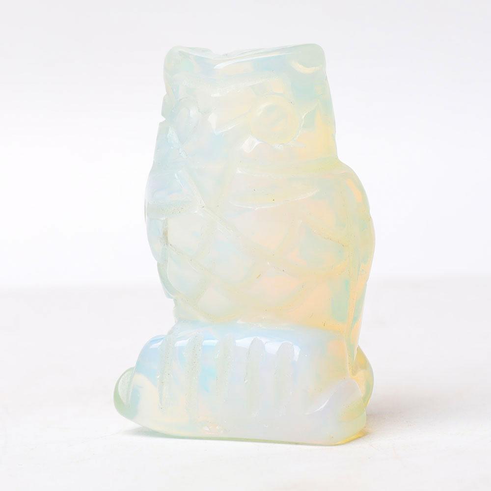 2.0" Crystal Carving Owl Figurine Decoration Wholesale Crystals USA