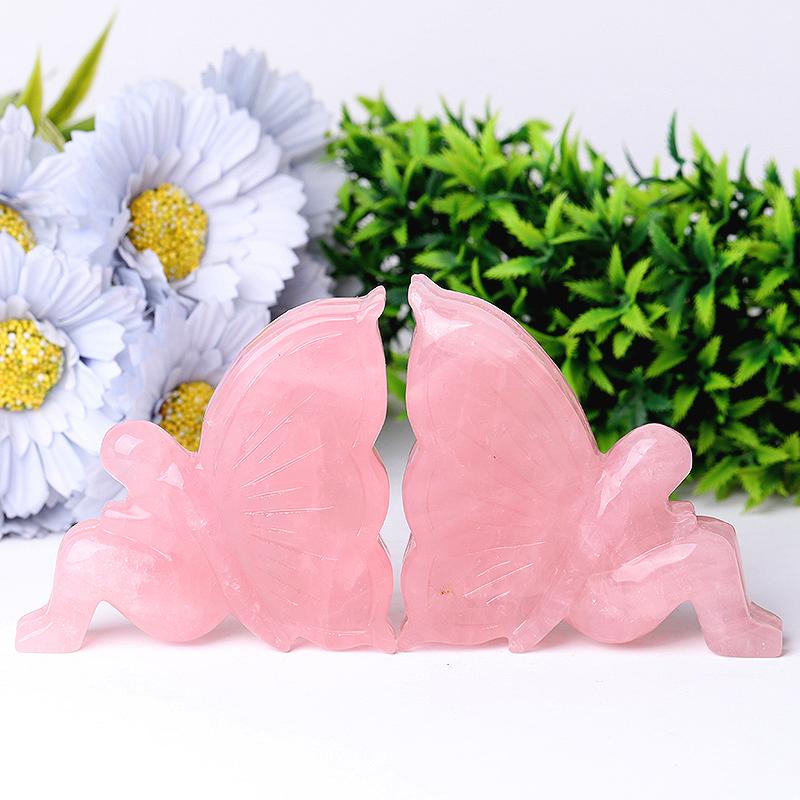 3.3" Rose Quartz Fairy Crystal Carvings Wholesale Crystals USA