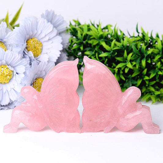 3.3" Rose Quartz Fairy Crystal Carvings Wholesale Crystals USA
