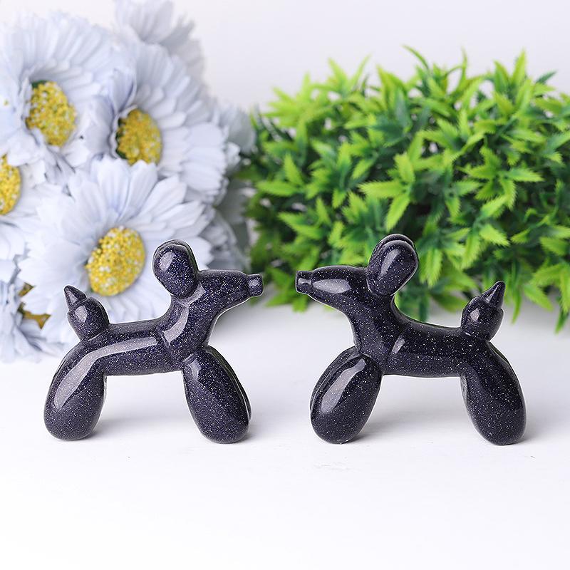 2.8" Balloon Dog Crystal Carvings Wholesale Crystals USA