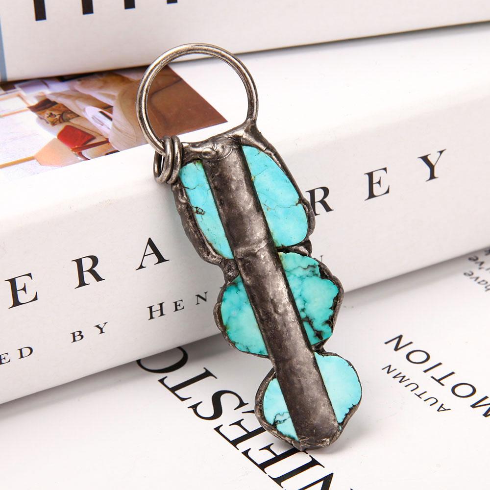 Turquoise Pendant Key Chain Wholesale Crystals USA