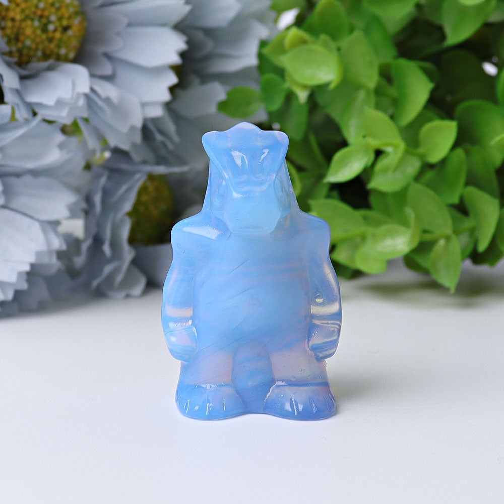 1.88" Blue Opalite Dinosaur Crystal Carving Wholesale Crystals USA