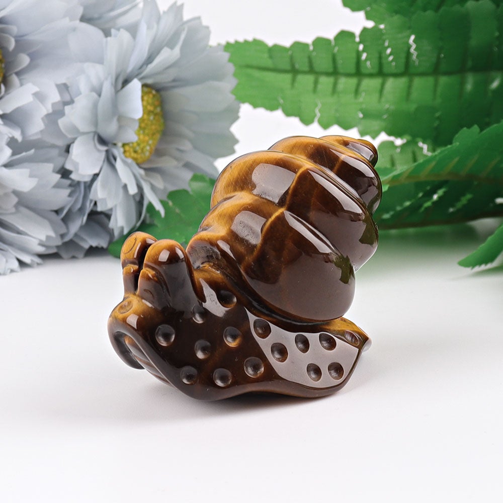 2.5" Tiger's Eye Snail Crystal Carvings Wholesale Crystals USA