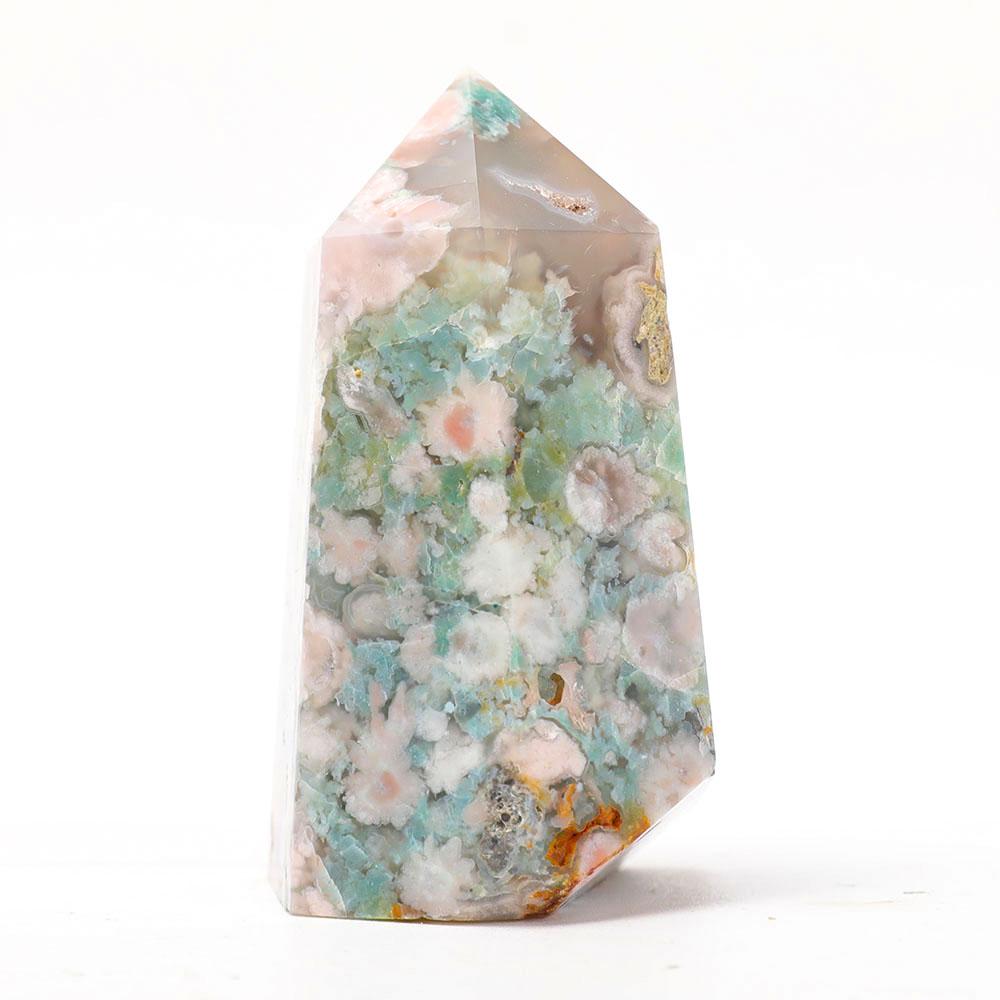 Green Flower Agate Tower Wholesale Crystals USA