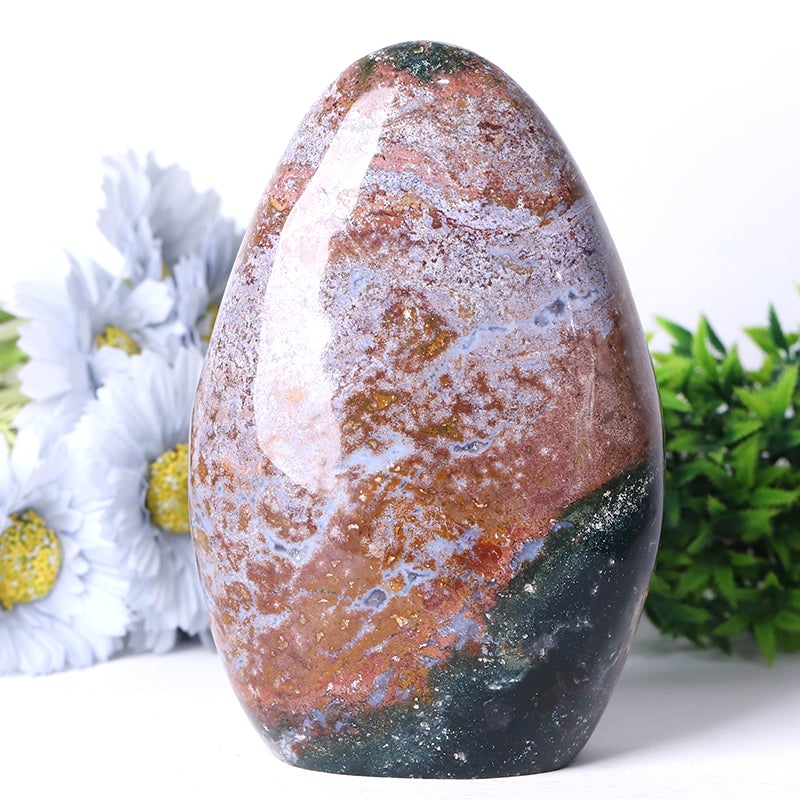 5"-7.5" Unique Ocean Jasper Stone Free Form