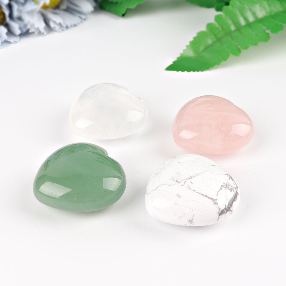 1.5" Heart Crystal Carvings Wholesale Crystals USA