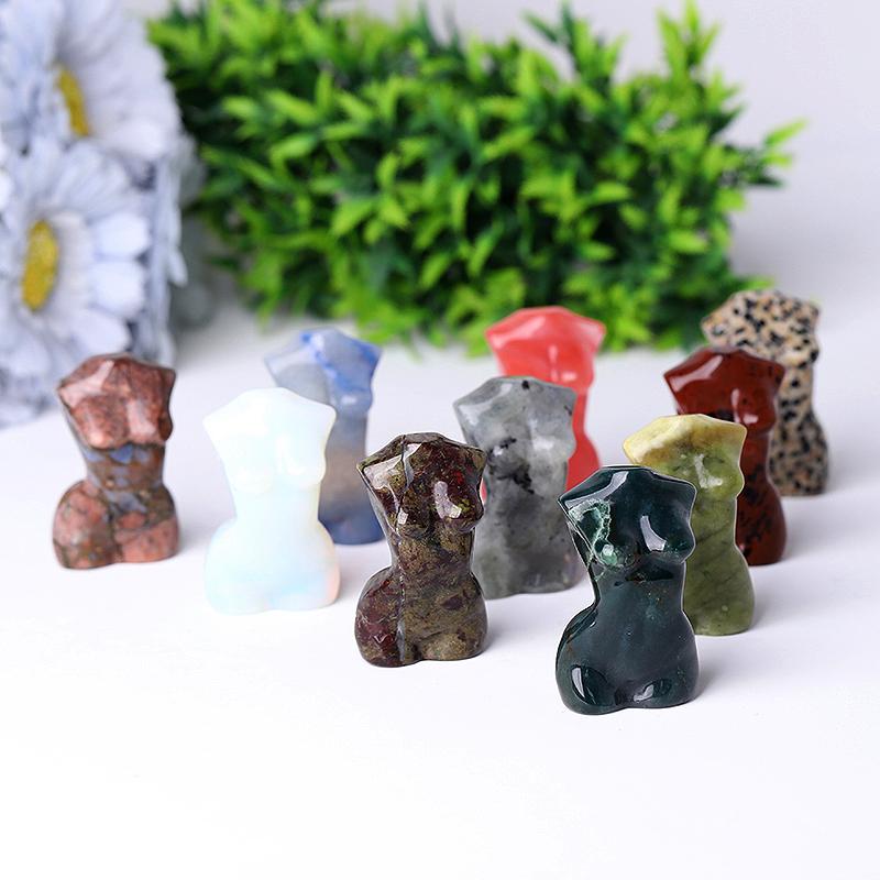 2“ Wholesale Crystal Tiny Model Statue Carved Goddess