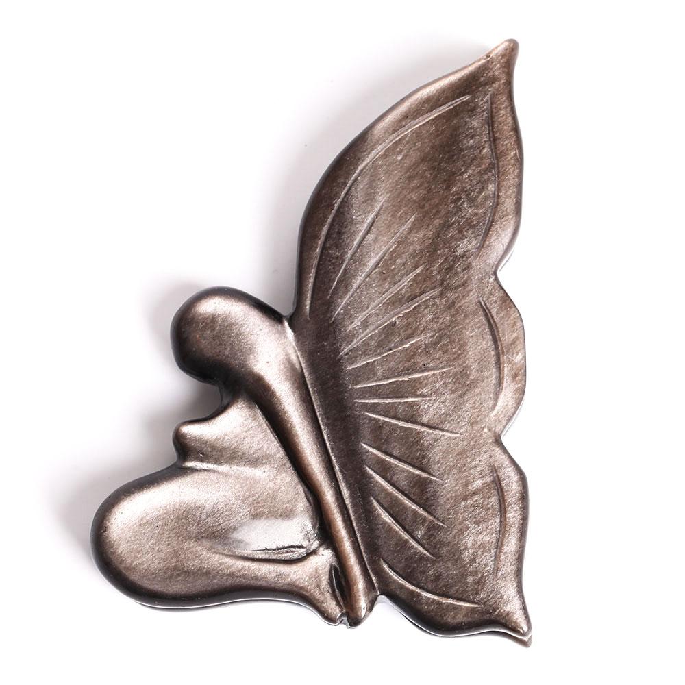 Silver Obsidian Butterfly Carvings Decor Wholesale Crystals USA