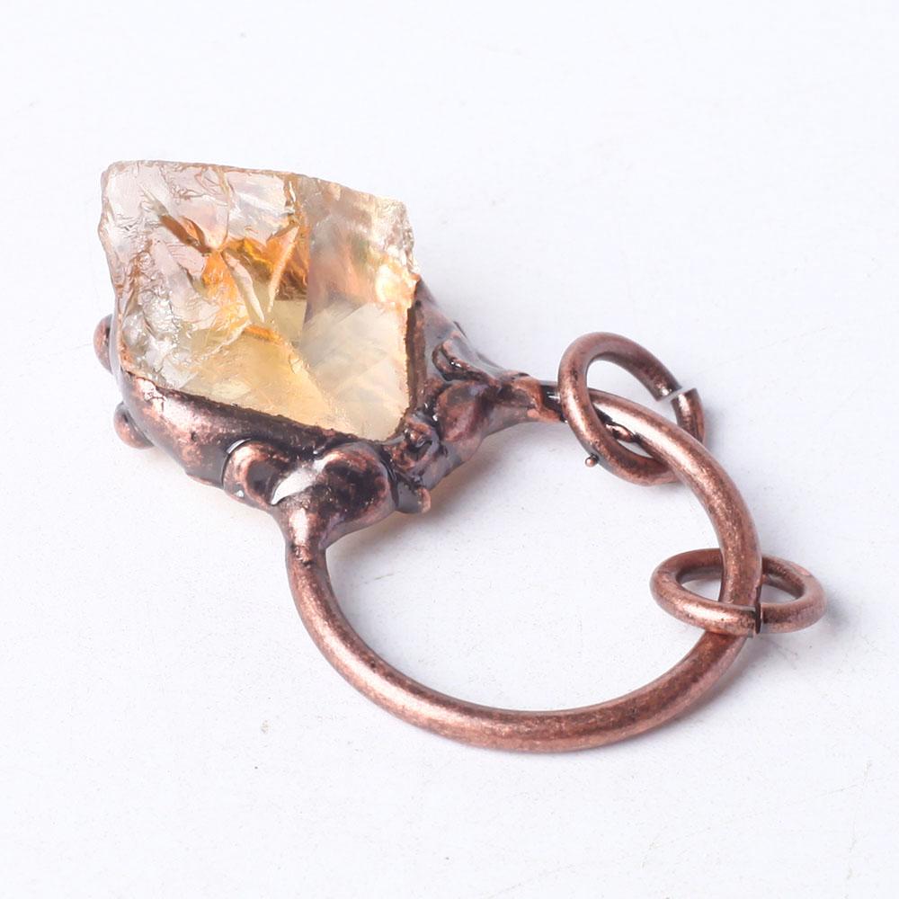 Wire Wrapped Raw Rough Irregular Shape Citrine Stone Crystal Pendant Wholesale Crystals USA