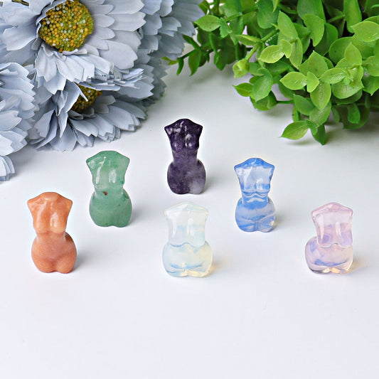 1.2" Mini Woman Model Body Crystal Carvings Wholesale Crystals USA