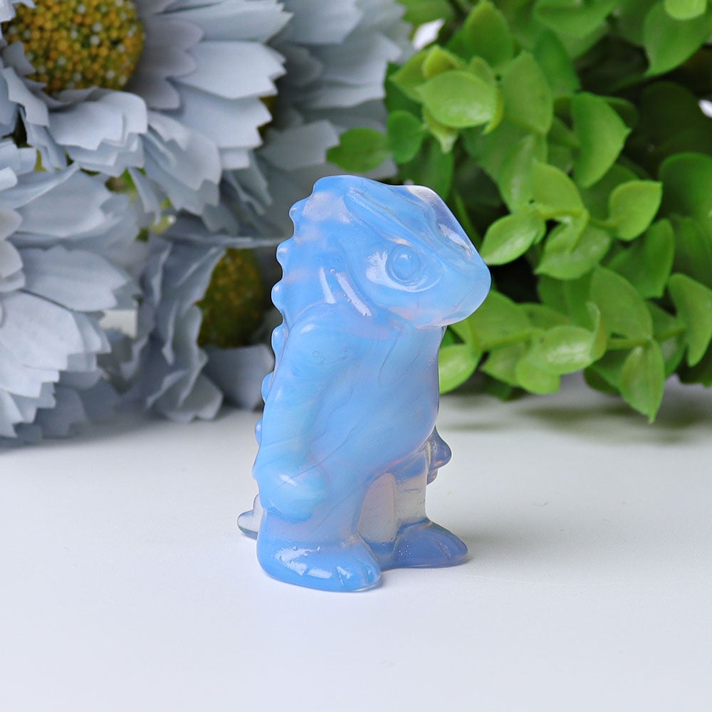 1.88" Blue Opalite Dinosaur Crystal Carving Wholesale Crystals USA