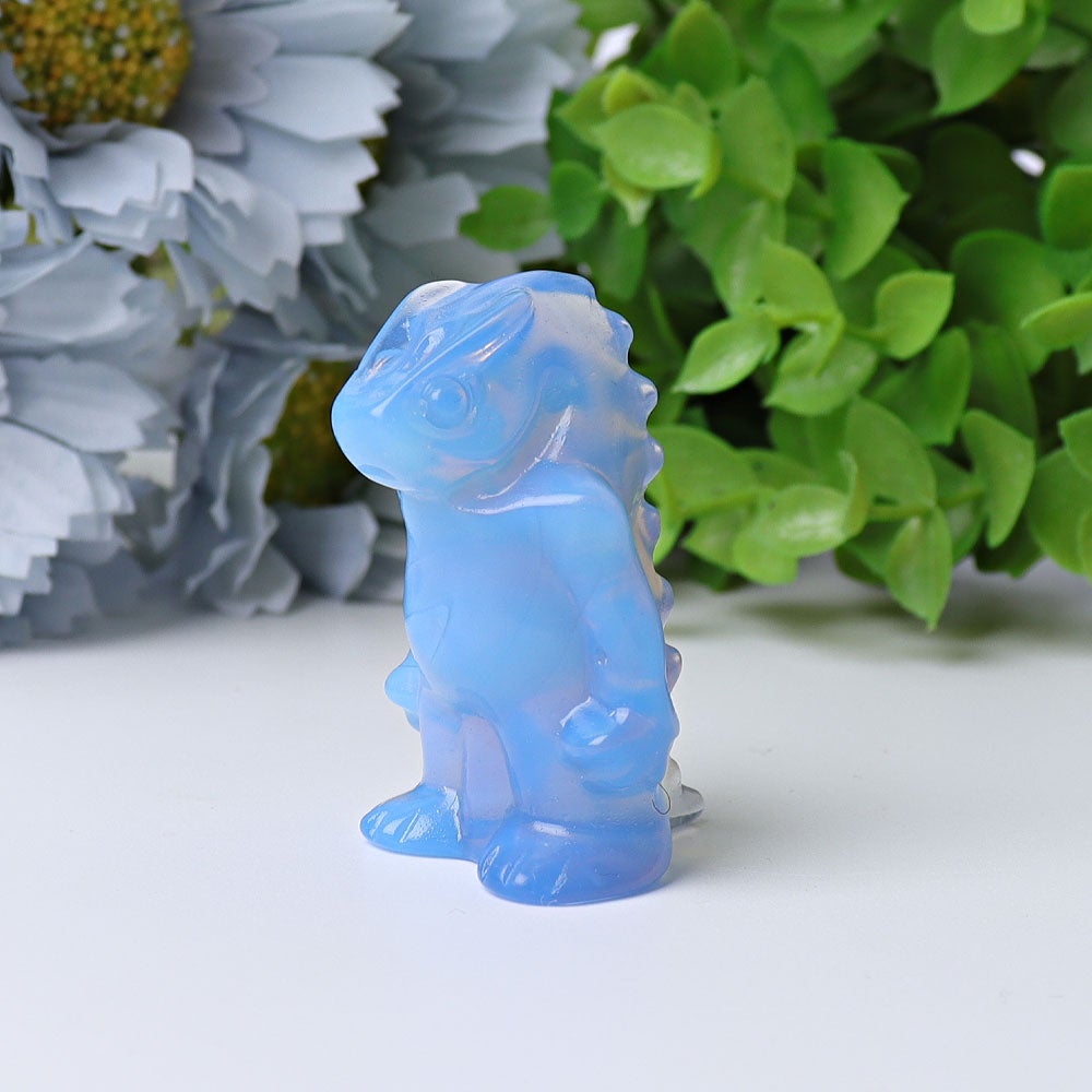 1.88" Blue Opalite Dinosaur Crystal Carving Wholesale Crystals USA