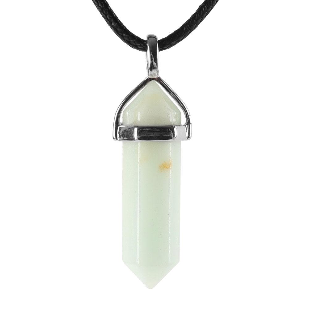 Natural Semi-Precious Gemstone Crystal Healing Hexagonal Point Chakra Pendant Wholesale Crystals USA
