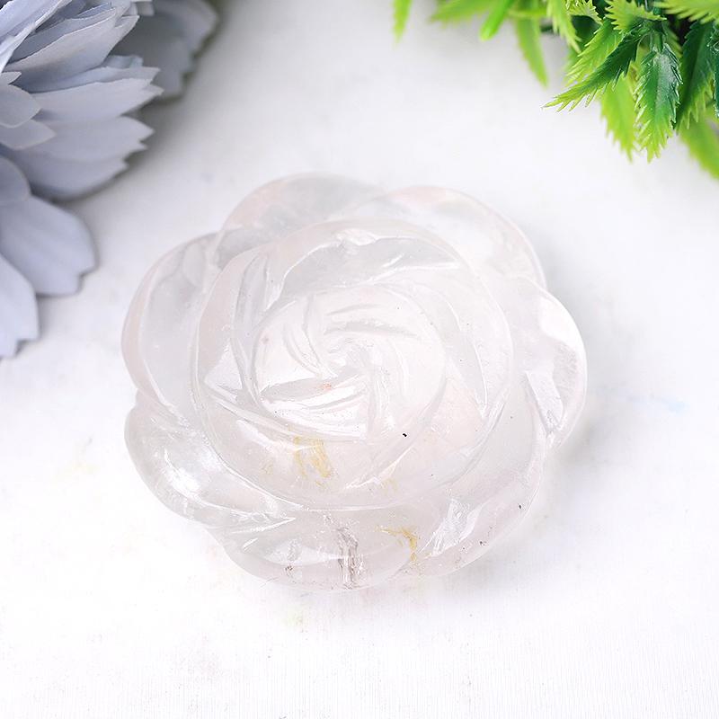 2" Rose Flower Crystal Carvings Wholesale Crystals USA