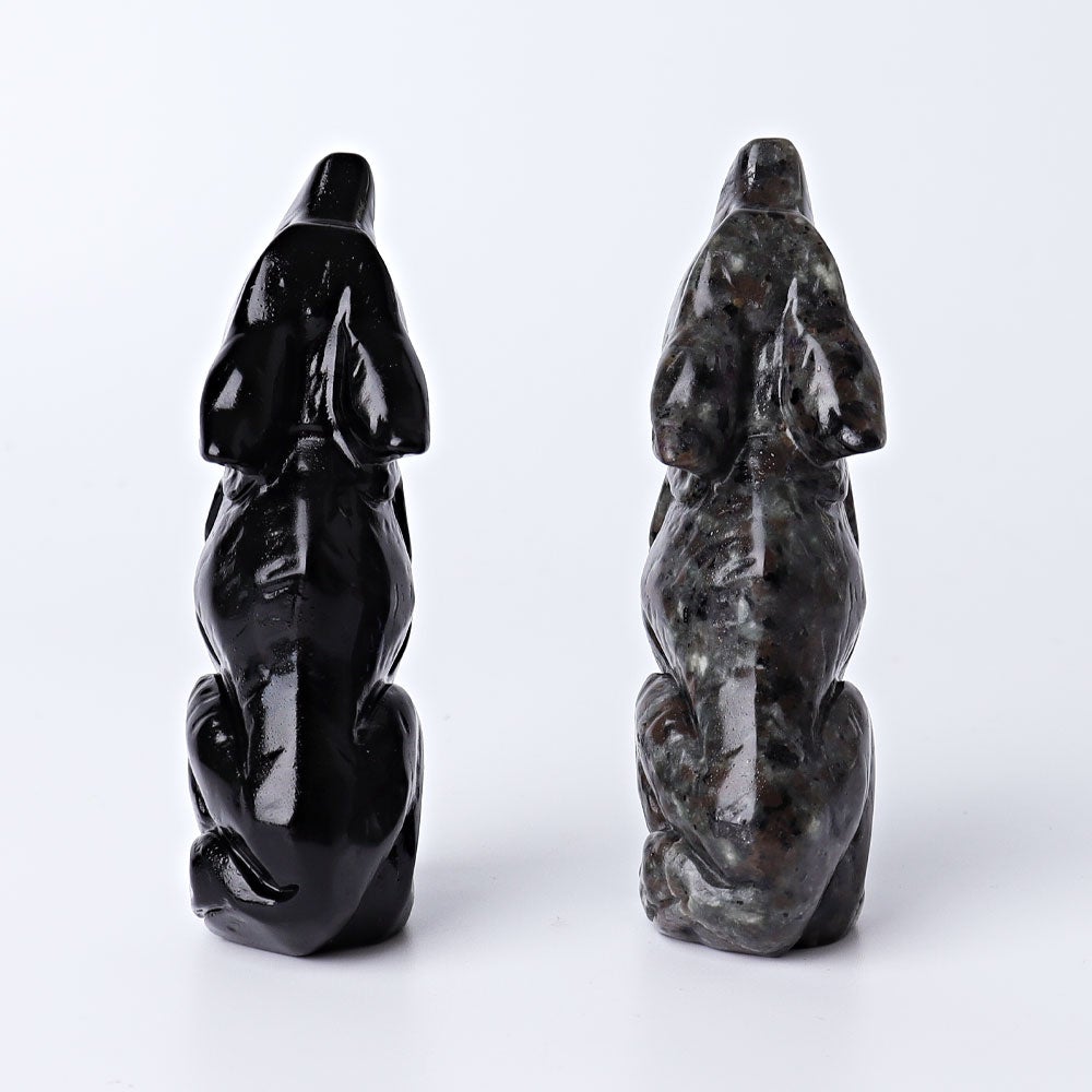 3.7" Wolf Crystal Carvings Wholesale Crystals USA