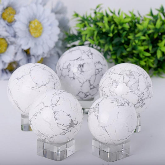 2.0"-4.0" Howlite Sphere Wholesale Crystals USA