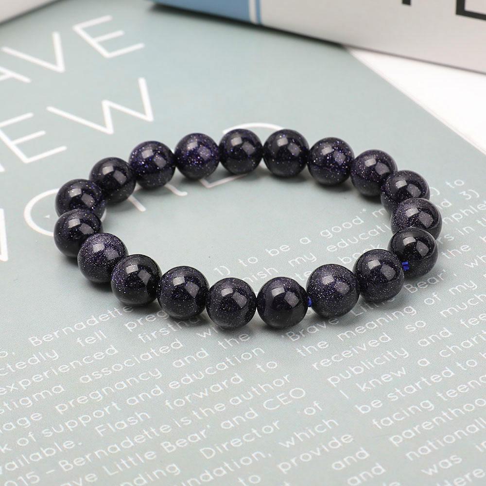 12mm Blue Sandstone Bracelet Wholesale Crystals USA