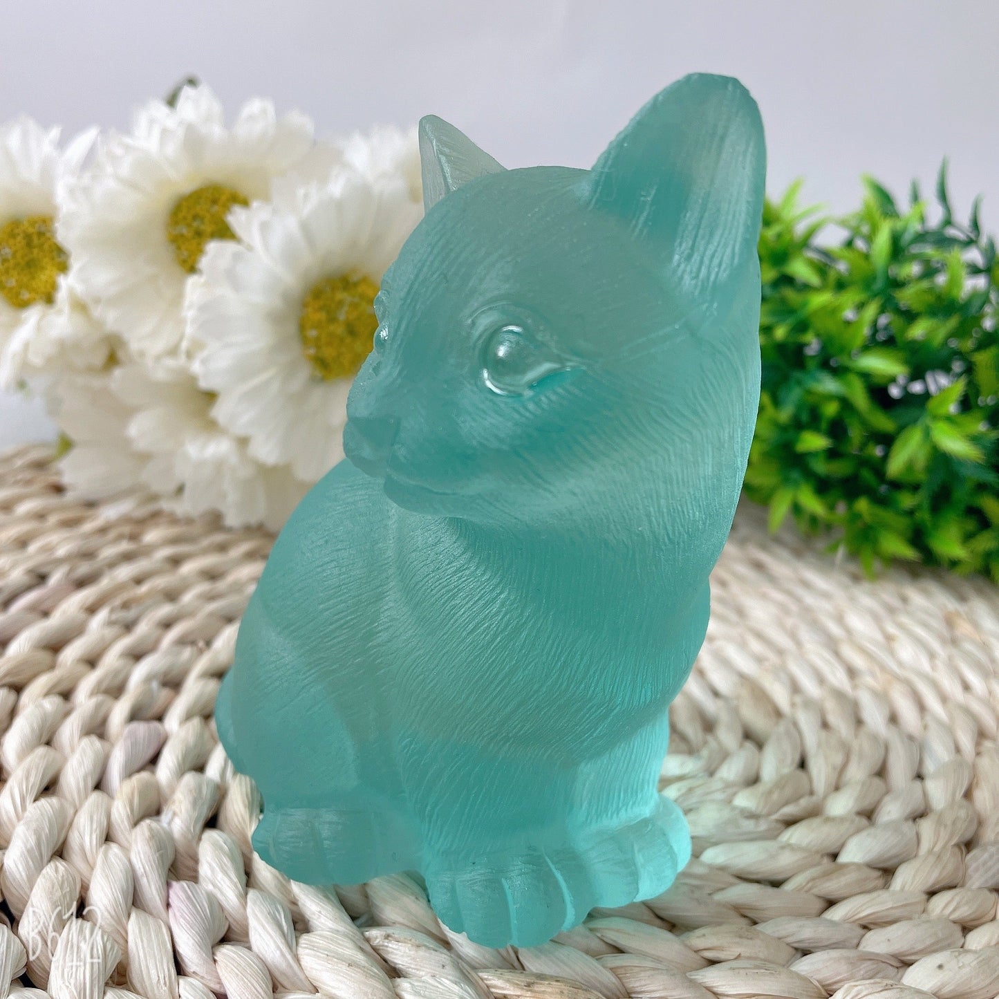 4.7" Glass Cat Crystal Carvings Wholesale Crystals USA