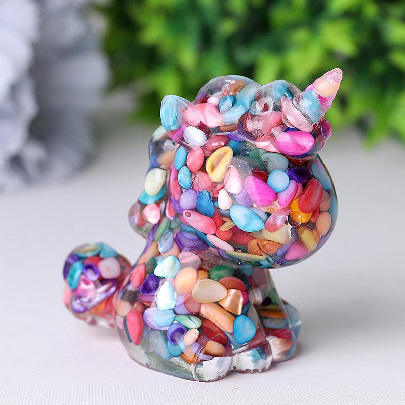 2.5"-3.0" Resin Unicorn Crystal Carvings Wholesale Crystals USA