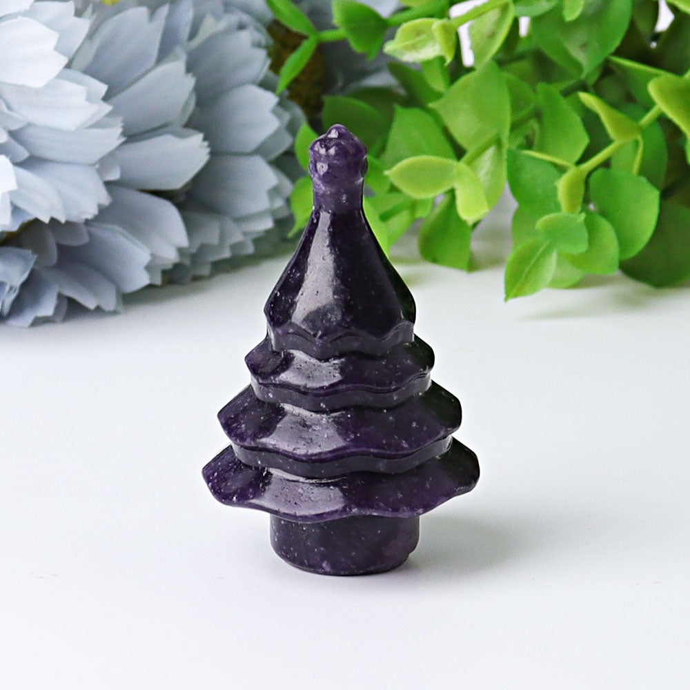 2"-2.5" Christmas Tree Crystal Carvings Wholesale Crystals USA