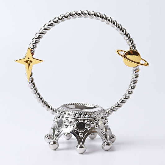 4.3" Metal Crown Design Stand Wholesale Crystals USA