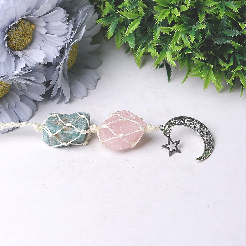 Sky Blue Rose Quartz Raw Stone Crystal Hanging Wholesale Crystals USA