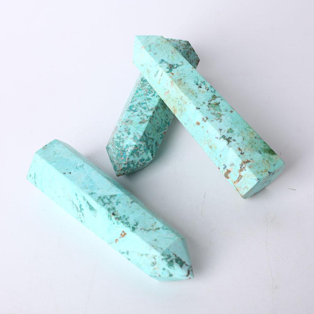Set of 3 Chrysocolla Crystal Points Wholesale Crystals USA