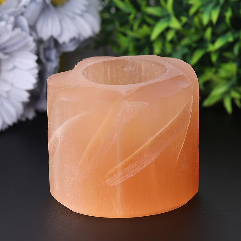 3" Selenite Candle Holder