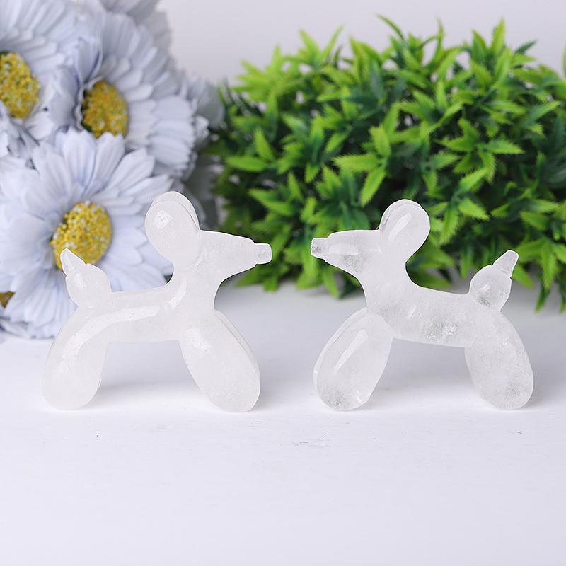 2.8" Balloon Dog Crystal Carvings Wholesale Crystals USA