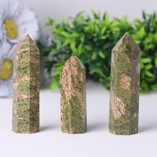 Wholesale Natural Unakite Points Wholesale Crystals USA