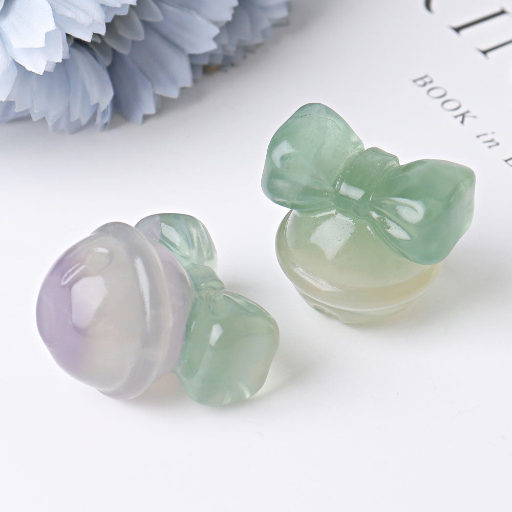 1.6" Fluorite Ring Bell Crystal Carvings for Christmas Wholesale Crystals USA