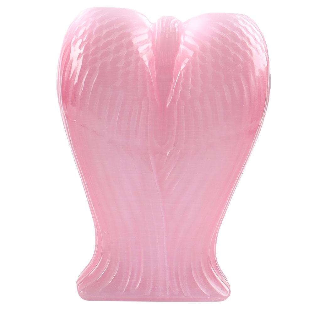 Large Hand Carved Pink Cat Eye Crystal Angel Statue for Home Decoration Wholesale Crystals USA